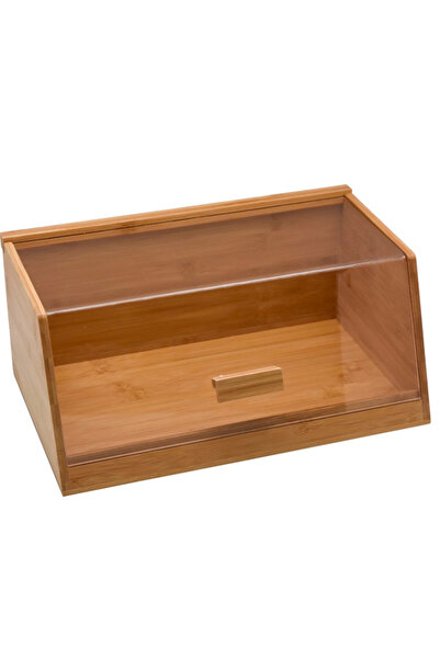 Bien Servi صندوق خبز من الخيزران مع غطاء من الأكريليك