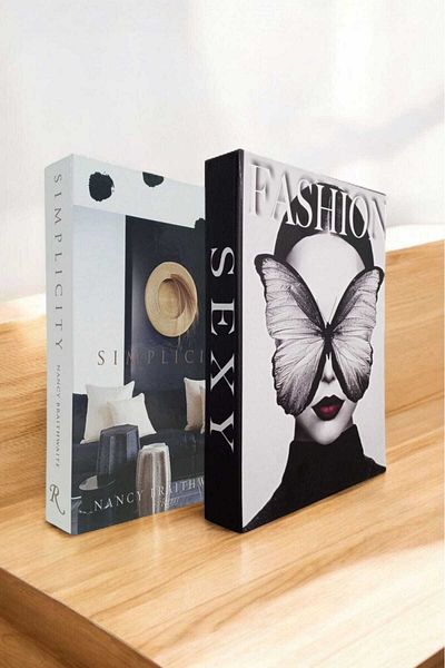 BayCazip Decorative Book Look Box Set of 2 Decorative Book Looking Box