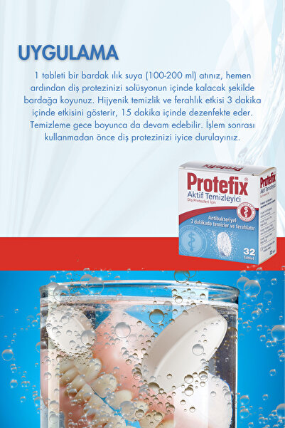 Protefix Diş Protezleri İçin Temizleyici 32 tablet (2 ADET)
