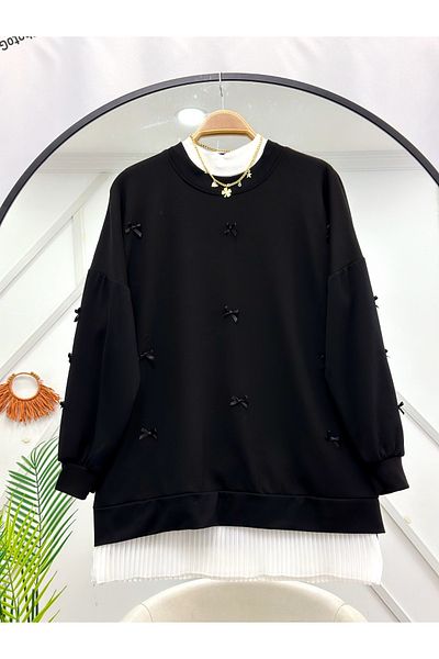 YEDİLALE Combed Tunic with Bow Detail [Excluding Underwear]