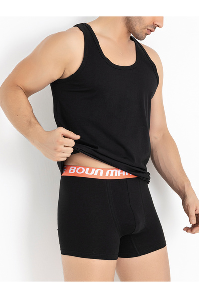 BOUN MARCHE Erkek Atlet Premium 3'Lü Kutu Penye Süprem %100 Pamuk