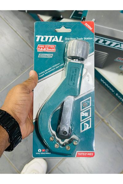 TOTAL Copper and Aluminium Pipe Cutter – 14-63mm Cutting Range, Automatic Open, Heavy-Duty