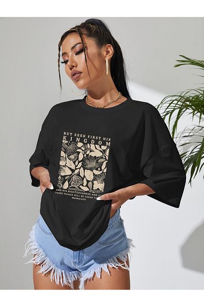 uyguntarz But Seek First His Kingdom bedrucktes Design-T-Shirt