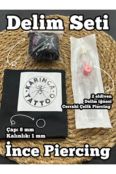 Karınca Piercing Halka Burun Piercingi Delim Kiti Iğne Ekipman Piercing Seti Piercing Malzemesi (karınca Tattoo)