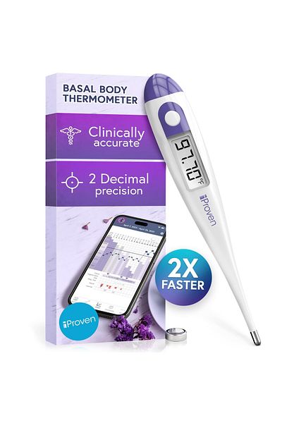 iproven Basal Body Thermometer for Fertility Tracking - Works with Apps - BBT-113Ai by iProven