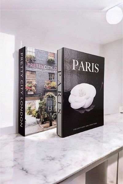 BayCazip Decorative Book Look Box Set of 2 Decorative Book Looking Box