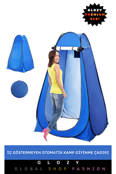 GLOZY Premium Seri Kamp Deniz Duş Pazar Açık Alanlar İçin Su Geçirmez Pratik Fermuarlı Giyinme Kabini