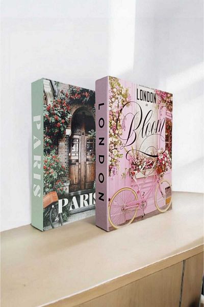 BayCazip Decorative Book Look Box Set of 2 Decorative Book Looking Box