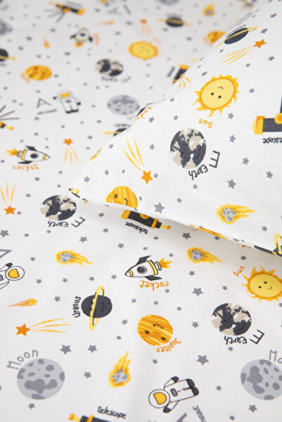 FAVORA Baby 100% Cotton Astronaut Baby Duvet Cover Set - Anthracite