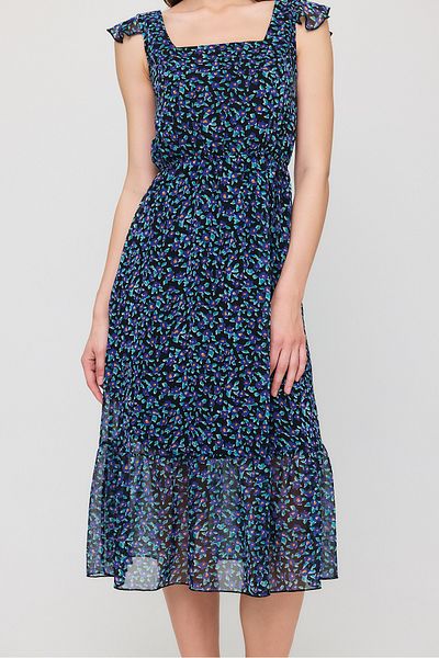 Ceylen Rochie midi din șifon cu imprimeu floral crocant