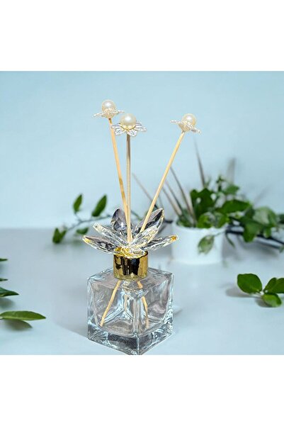 Kerem Hediyelik BAMBU ÇUBUKLU KRİSTAL ODA KOKUSU ŞİŞESİ ŞEFFAF