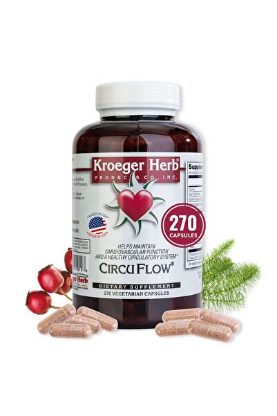 Kroeger Herb Products Hawthorn Supplement for Heart Support, Cardiovascular Function, Non-GMO, 270 Capsules, USA