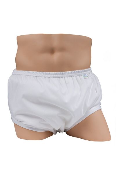 LeakMaster Adult PUL Waterproof Pants - Soft, Breathable, Durable, White, X-Large (42-48 Inch Waist, 1 Pack)