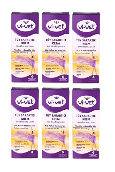 Vi-vet VİVET TÜY SARARTICI KREM 70 ml + 35 ml x 6 ADET