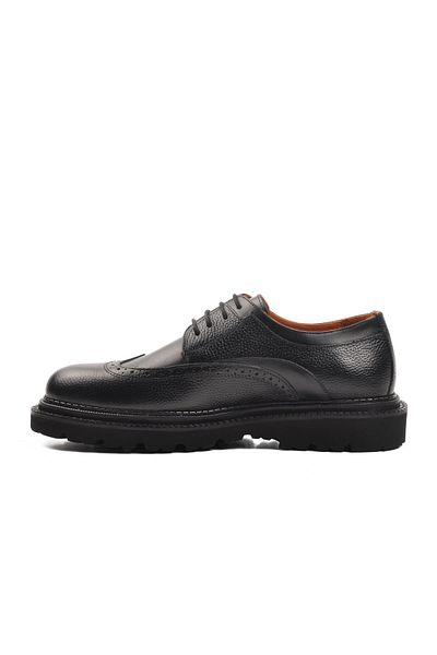 AYAKMOD Premium 110 m Black Genuine Leather Men's Casual Shoes