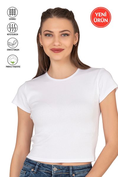 ÖZKAN underwear Özkan 27433 Camisole din bumbac, elastică, confortabilă, cu mânecă scurtă, bluză