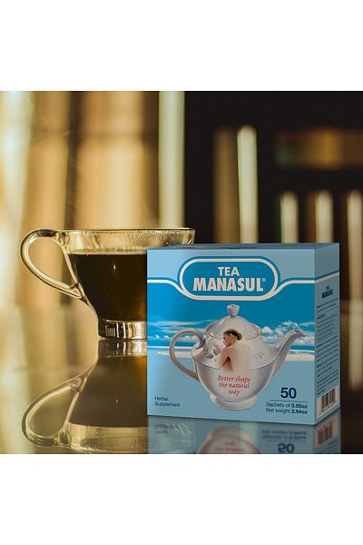 MANASUL [CLASSIC - Senna, Peppermint, Lemon Balm, Liquorice & Anise Herbal Tea, Calming, 50 Sachets]