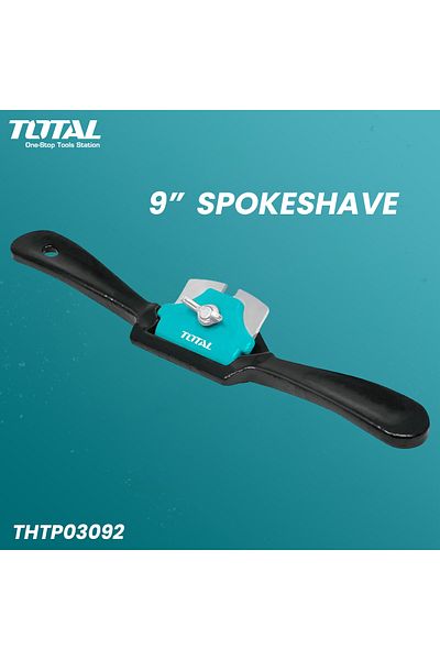 TOTAL 9-Inch Spokeshave, Cast-Iron Body with T12 Steel Blade For Convex Surfaces