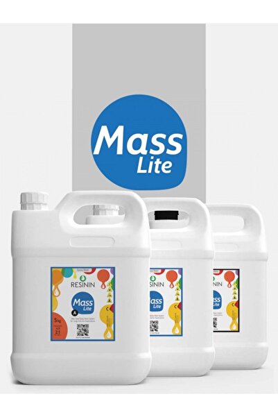 Resinin Mass Lite15 Kg A+b Orta Hacim Için Ultra Şeffaf Epoksi Reçine