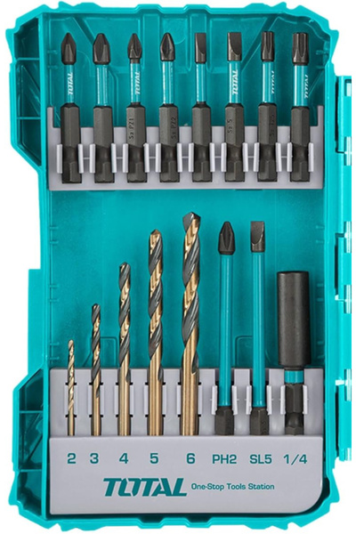 TOTAL TOTAL 45Pcs Impact Screwdriver Bit Set
