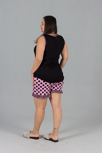 Truva XXL Plus Size Bottom Polka Dot Shorts Set