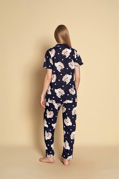 Sude HOMEWEAR ΓΥΝΑΙΚΕΙΟ ΠΟΥΚΑΜΙΣΟ ΣΧΕΔΙΟ ΚΟΝΤΟΜΑΝΙΚΙ ΠΙΤΖΑΜΑ ΤΡΕΧΟΝ