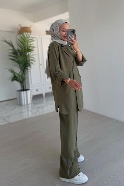 Ka Hijab Khaki Shabby Jacket and Pantalon Double Team