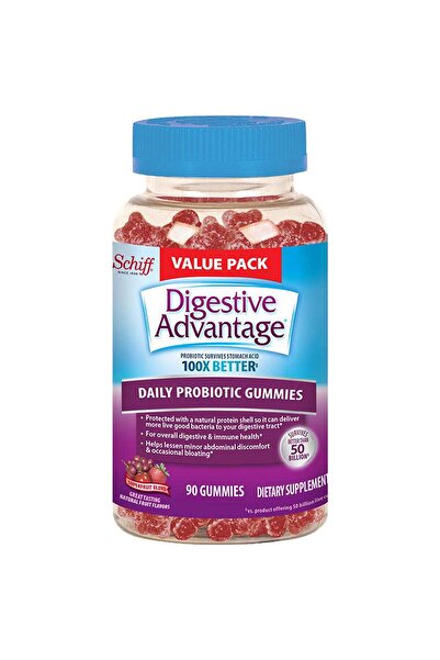 Digestive Advantage Probiotic Gummies for Digestive Health, Bloating & Gut Support, 90ct Superfruit