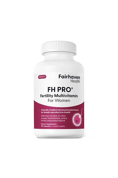 Fairhaven Health FH Pro for Women | Fertility Supplements | Supports Ovulation, Hormonal Balance | 180 Capsules