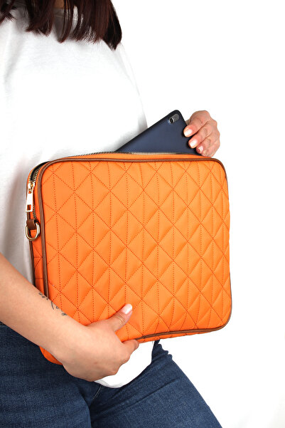 FOCUX Помаранчевий чохол з довгими ременями, стійкий до рідини, GK67 MacBook Pro 13 & 13.3, з відкидним клапаном