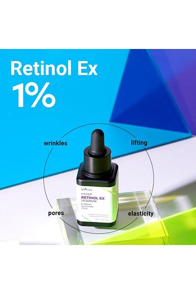 Isntree ISNTREE Hyper Retinol EX 1.0 Serum 20ml | 5 Peptides | 5 Cermaides | Helps Reduce Fine Lines