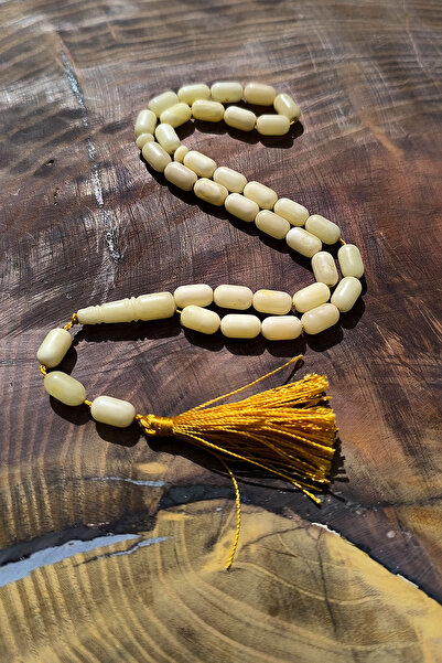 Agai Silver İp Püsküllü Kapsül Kesim Orijinal Kaliningrad Damla Kehribar Tesbih