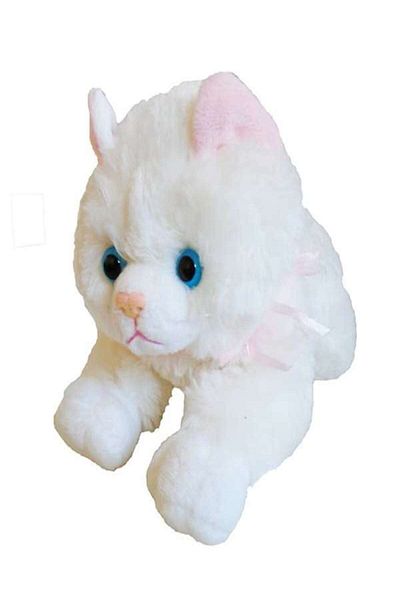 Salamandra White meowing plush kitten, 35 cm