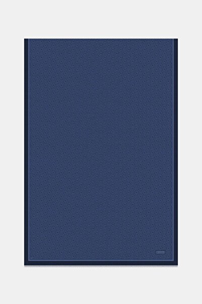 Vakko Şal de mătase din twill - Monogramă nouă - Bleumarin