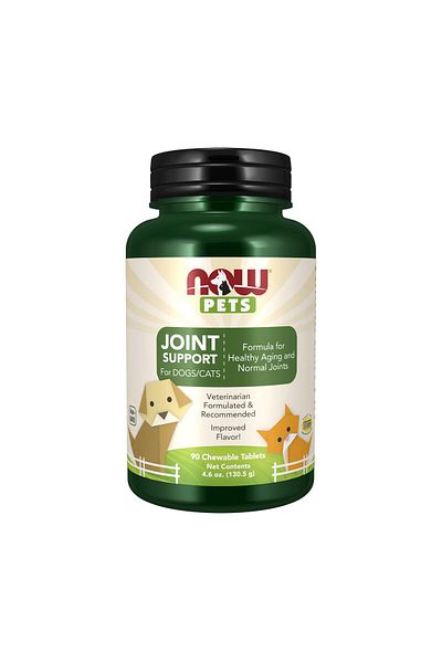 Now Foods Pet Joint Support Supplement for Cats & Dogs, NASC Certified, 90 Chewable Tablets