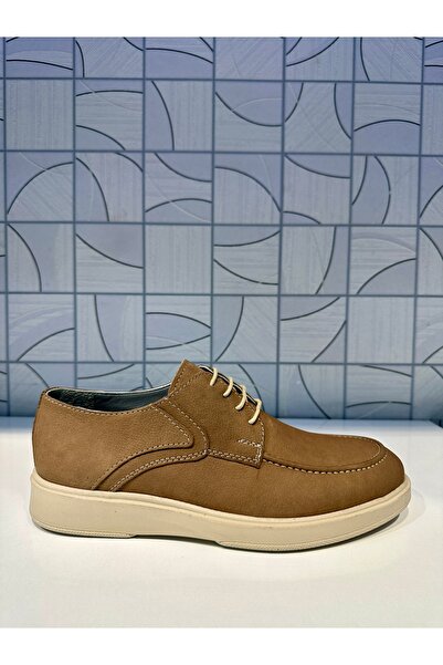 Anıl Ayakkabı ST 420 Ανδρικά Sand Nubuck Γνήσιο δέρμα καθημερινά casual με κορδόνια loafer παπούτσια