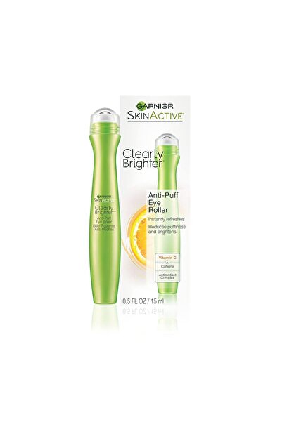 Garnier بكرة العين المضادة للانتفاخات من Clearly Brighter مع الكافيين وفيتامين C، 0.5 أونصة سائلة (15 مل)، 1 قطعة