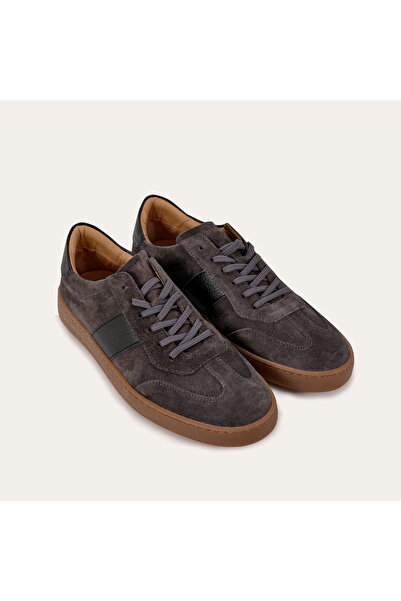 Mudo Erkek Antrasit Bağcıklı Nubuk Sneaker Ayakkabı
