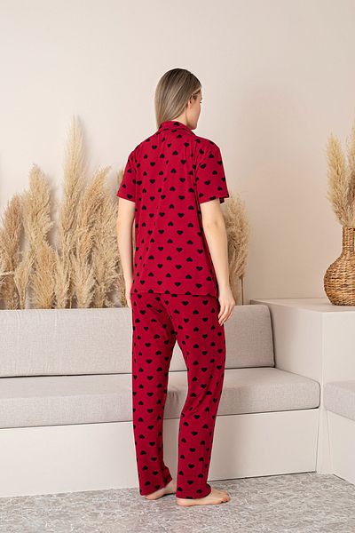 nisaNCa Short-Sleeved Milan Shirt Pajamas Set-Young Mother Series