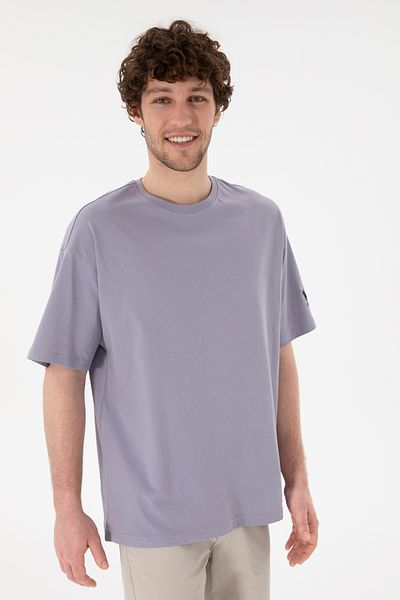 U.S. Polo Assn. Men's Oversize Fit Crew Neck Gray T-Shirt 50305859-Vr024