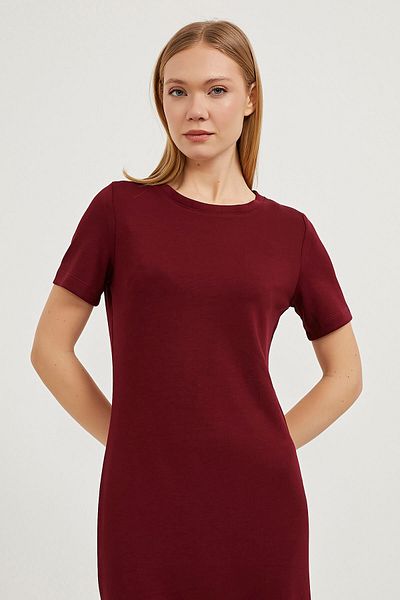 Arma Life Rochie lungă de damă, cu decolteu, moale, de bază, roșu Claret