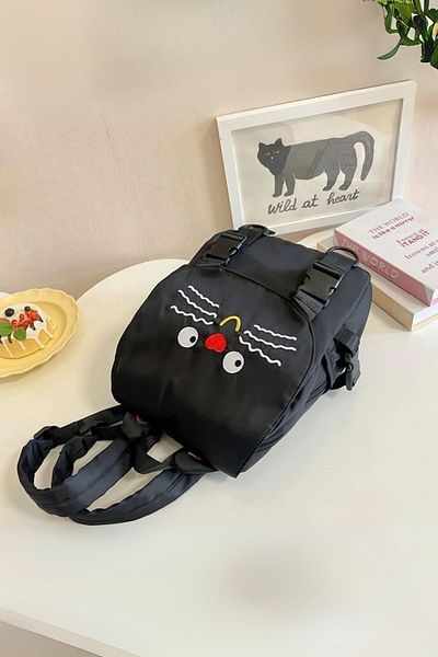 YOYOSO Cute Kitten Food Bag – Black (30X26 cm)