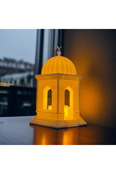 Ramadan Candle Holder with Islamic Decor Masjid Design – Tealight Battery-Powered Candle Holder