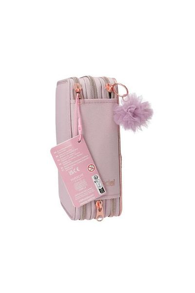 Top Model Pencil case equipped with 3 zippers Viva Violet TOPModel