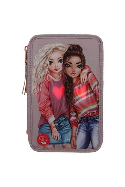 Top Model Pencil Case Equipped With 3 Zippers Best Friend With LED