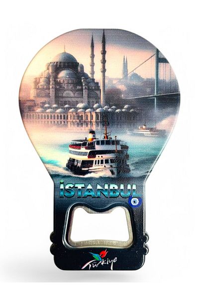 GALATA GIFT Decorative Soda Soda Open Istanbul Themed - Balloon Shaped Magnet Clearly