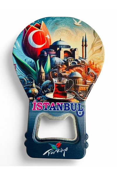 GALATA GIFT Decorative Soda Soda Open Istanbul Themed - Balloon Shaped Magnet Clearly