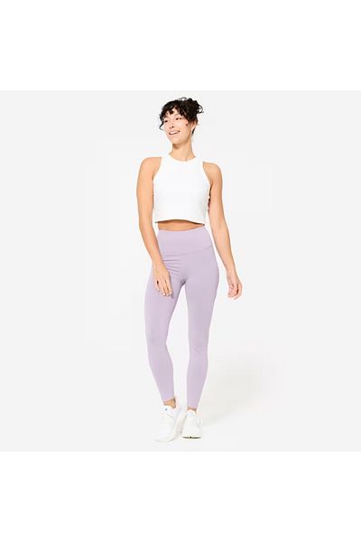 Decathlon Women's Purple High Waisted Sports Leggings - Fitness