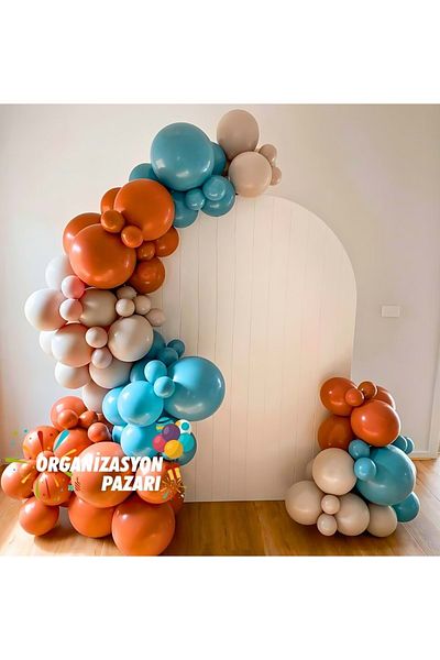 Organizasyon Pazarı Set of 60 Caramel-deep Ocean-smoke Balloon Chains