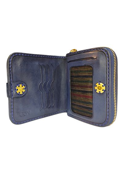 GÖN 100% HANDMADE WALLET WITH ZIPPER AND FENCE FENCE Closure (MARU)
